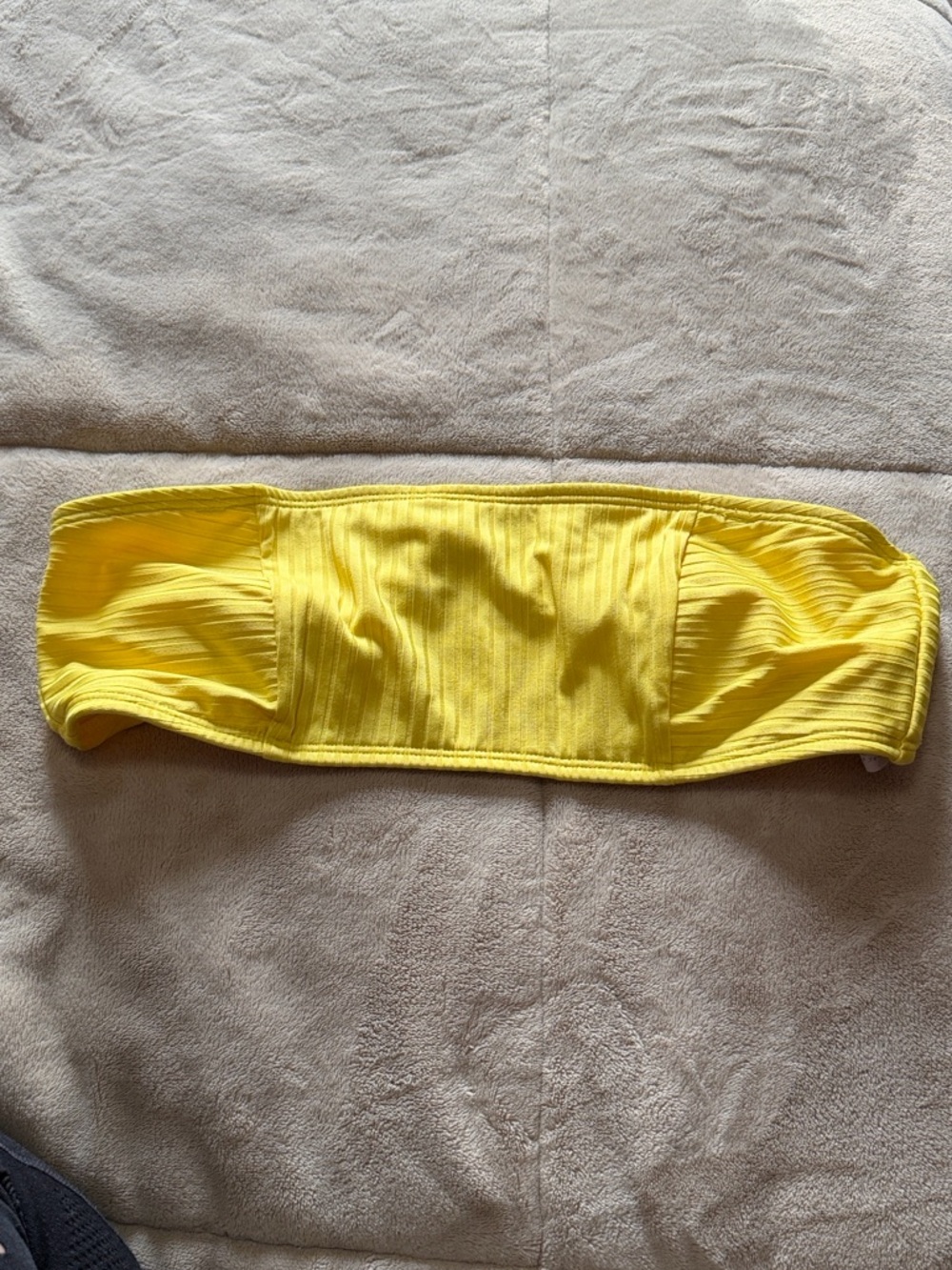Abercrombie & Fitch Bright Yellow Bandeau bathing suit top